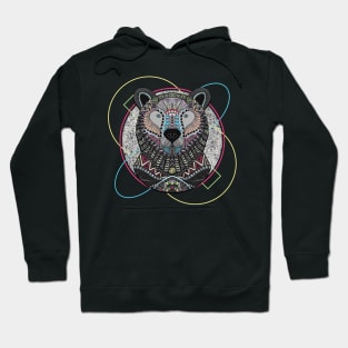 Neon Tribal Bear Hoodie